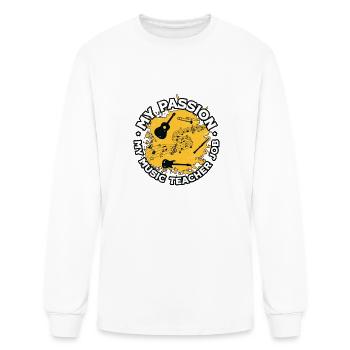 Music Teacher My Passion My Music Piano Teacher - Men's Long Sleeve T-Shirt - white - Front