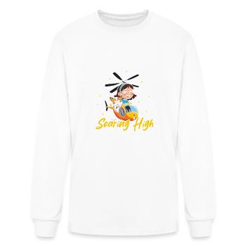 Helicopter Dog Mom in Love & Leashes! Dog Mama - Men's Long Sleeve T-Shirt - white - Front