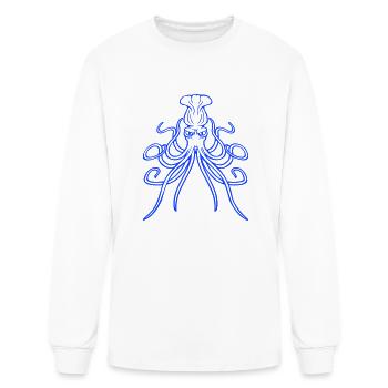 Octopus giant squid cephalopod evil dangerous sea - Men's Long Sleeve T-Shirt - white - Front