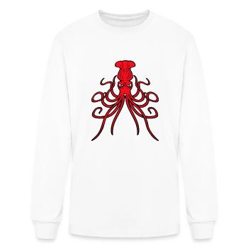 Octopus giant squid cephalopod evil dangerous sea - Men's Long Sleeve T-Shirt - white - Front