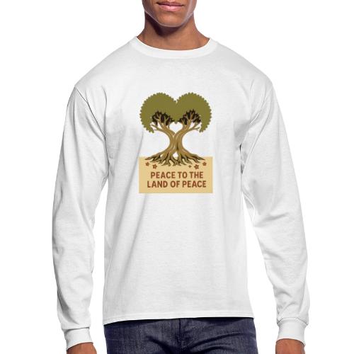 Peace To The Land Of Peace Tree Heart - Men's Long Sleeve T-Shirt