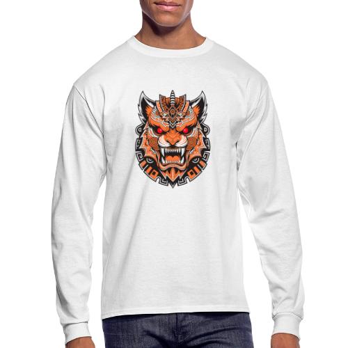 Tribal Demon Wolf Mask - Men's Long Sleeve T-Shirt