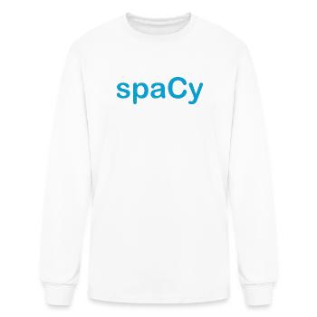 Spacy Programming Logo NLP AI ML NLP  AI ML Open - Men's Long Sleeve T-Shirt - white - Front