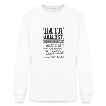 Data Analyst Definition Gift Mug - Men's Long Sleeve T-Shirt - white - Front