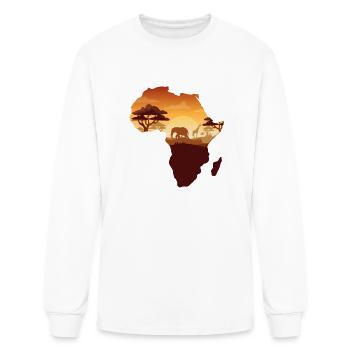 Africa Map - Men's Long Sleeve T-Shirt - white - Front