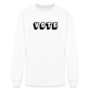 VOTE - Men's Long Sleeve T-Shirt - white - Front
