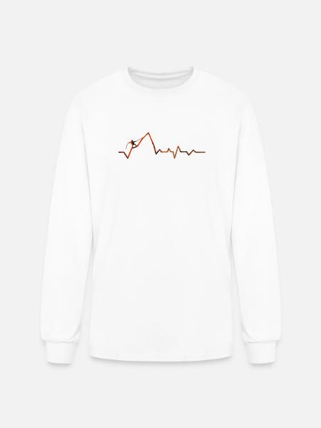 Mountain Pulse Sunset - Men's Long Sleeve T-Shirt - white