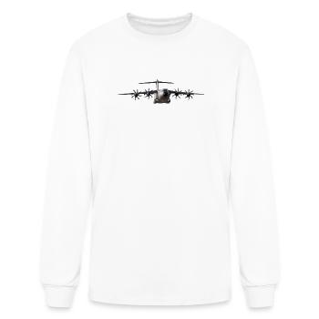 A-400 Propeller Aircraft Art - Men's Long Sleeve T-Shirt - white - Front