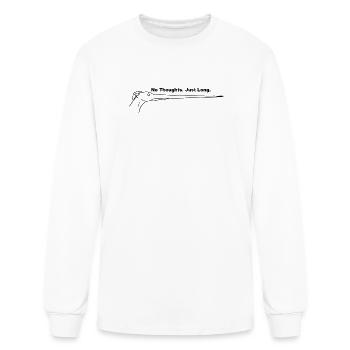 No Thoughts Just Long Greyhound Snoot - Men's Long Sleeve T-Shirt - white - Front