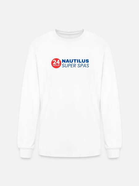 24-Hour Nautilus Super Spas - Vintage 1970s - Men's Long Sleeve T-Shirt - white