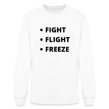 Fight Flight Freeze - Men's Long Sleeve T-Shirt - white - Front