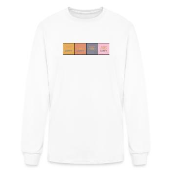 Cozy Comfy Quad Panels - Men's Long Sleeve T-Shirt - white - Front