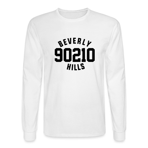 90210 Old School Tee Black - Men's Long Sleeve T-Shirt