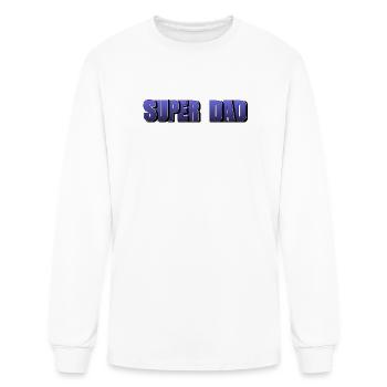 Super Dad - Family Typography Design - Men's Long Sleeve T-Shirt - white - Front