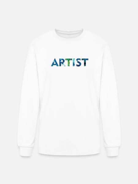 Artist Logo Design - Men's Long Sleeve T-Shirt - white