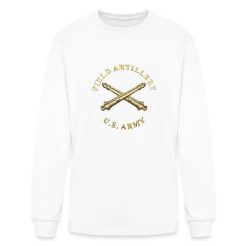 Field Artillery Branch Plaque - Men's Long Sleeve T-Shirt - white - Front