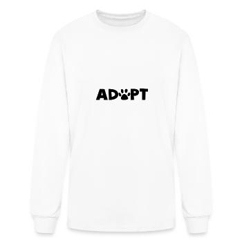 Adopt - Men's Long Sleeve T-Shirt - white - Front