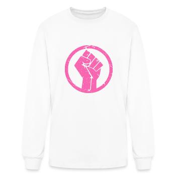 Protest Fist Grundge Pink, Droits civiques, Résister - T-shirt à manches longues Homme - blanc - Devant