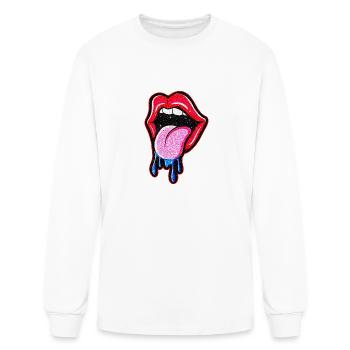 MOUTH GIRLS - Men's Long Sleeve T-Shirt - white - Front