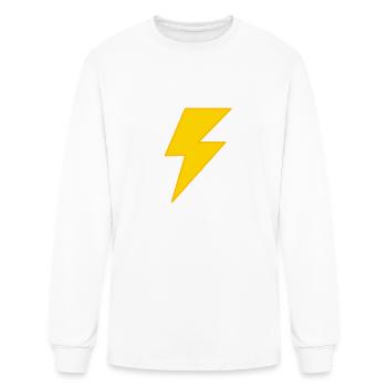 éclair jaune - T-shirt à manches longues Homme - blanc - Devant