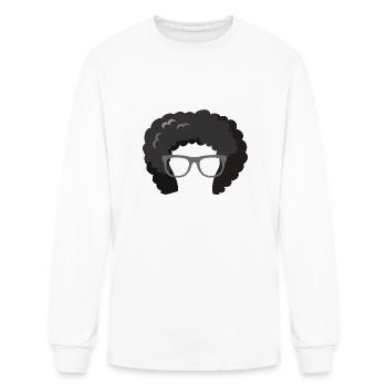 Hair with glasses - Men's Long Sleeve T-Shirt - white - Front