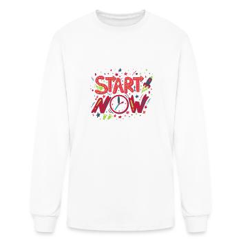 Start Now - Men's Long Sleeve T-Shirt - white - Front