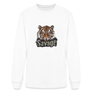Fierce Savage, Unleash your inner strength - Men's Long Sleeve T-Shirt - white - Front