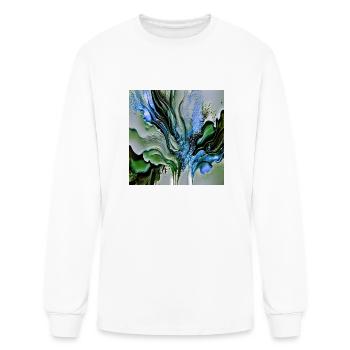 Emerald Echoes - Men's Long Sleeve T-Shirt - white - Front