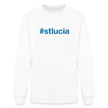 St Lucia Hashtag - Men's Long Sleeve T-Shirt - white - Front