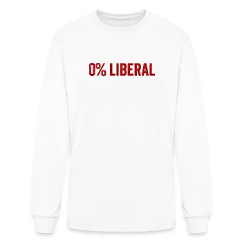 0% Liberal Zero Percent Liberal Anti Liberal - Men's Long Sleeve T-Shirt - white - Front