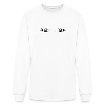 Hypnotic Blue Eye Spiral - Men's Long Sleeve T-Shirt - white - Front