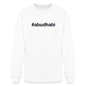 Abu Dhabi Hashtag - Men's Long Sleeve T-Shirt - white - Front