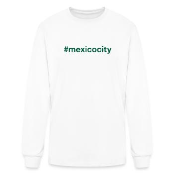Mexico City Hashtag - Men's Long Sleeve T-Shirt - white - Front