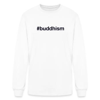 Buddhism Hashtag - Men's Long Sleeve T-Shirt - white - Front