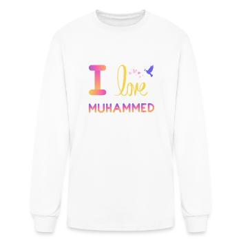 I love prophet Muhammad - Men's Long Sleeve T-Shirt - white - Front