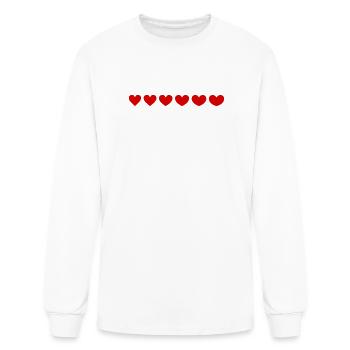 Crimson Heart Row - Men's Long Sleeve T-Shirt - white - Front