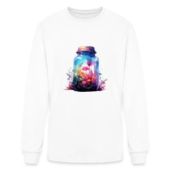 Wild Flowers T shirt Design - Funny gift - Men's Long Sleeve T-Shirt - white - Front