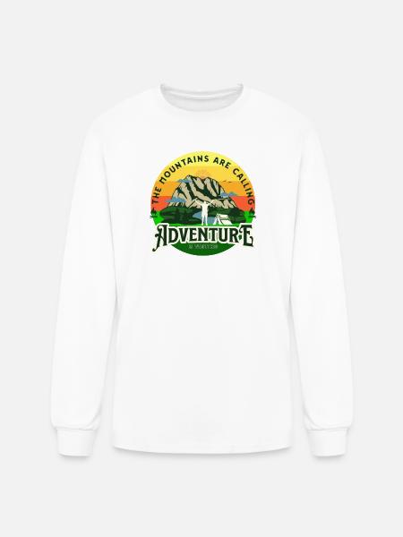 Mountain Adventure - Men's Long Sleeve T-Shirt - white