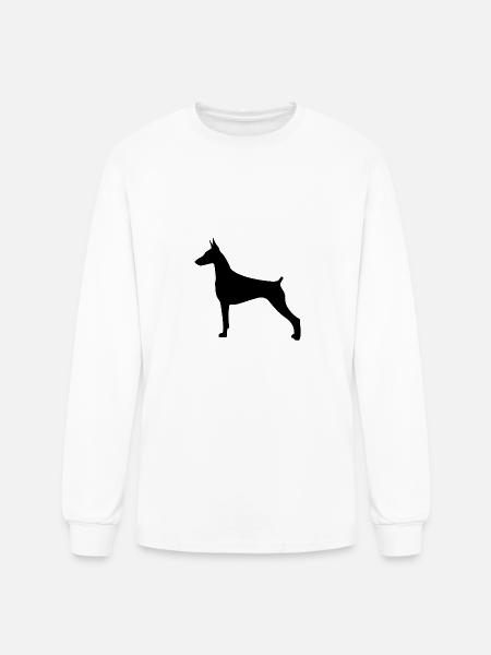 Doberman - Men's Long Sleeve T-Shirt - white