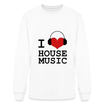 I Love House Music 🎧 - Men's Long Sleeve T-Shirt - white - Front