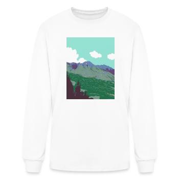 Berchtesgaden Alps near Obersalzberg Germany WPA - Men's Long Sleeve T-Shirt - white - Front