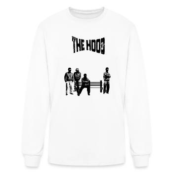 Noir Masked Figures on Bench - Men's Long Sleeve T-Shirt - white - Front