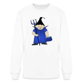 Blue Robe Wizard Kid - Men's Long Sleeve T-Shirt - white - Front