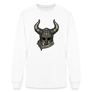 Valhalla Bound Viking Helmet - Men's Long Sleeve T-Shirt - white - Front