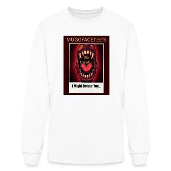 Be Careful Monster Devour - Men's Long Sleeve T-Shirt - white - Front