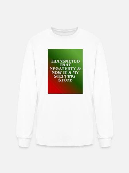 Transmuted Negativity Stepping Stone - Men's Long Sleeve T-Shirt - white