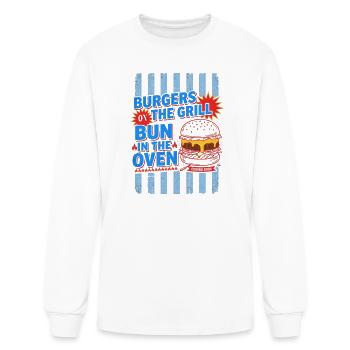 Burgers On The Grill Bun In The Oven - Men's Long Sleeve T-Shirt - white - Front