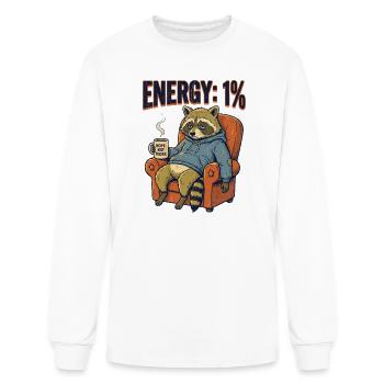 Energy_1_Percent_Raccoon - Men's Long Sleeve T-Shirt - white - Front