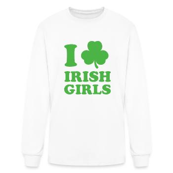 I Love Irish Girls - Men's Long Sleeve T-Shirt - white - Front