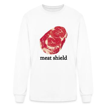 Meat Shield - Men's Long Sleeve T-Shirt - white - Front